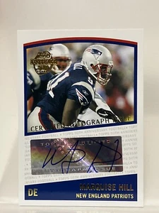 Marquise Hill 2006 TOPPS CERTIFIED AUTO #T-MH NEW ENGLAND PATRIOTS! - Picture 1 of 2