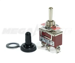 Toggle Switch Heavy Duty 20A/125V SPDT On-Off-On w/Waterproof Boot... USA SELLER - Picture 1 of 8