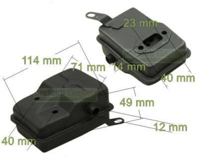 PERFEKTGARTEN Auspuff für Zipper ZI-MOS125 / Florabest 43 - 52 ccm Schalldämpfer Motorsense