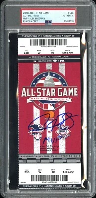 Alex Bregman Signed 2018 All Star Game Full Ticket Stub “MVP” Psa/Dna Slab Dual - Image 1 of 2