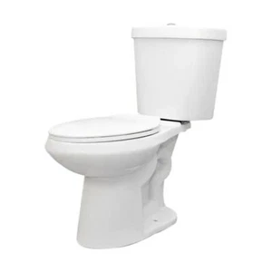 Glacier Bay Toilet Dual Flush Complete Elongated 2-piece 1.1 GPF/1.6 GPF White - Picture 1 of 2