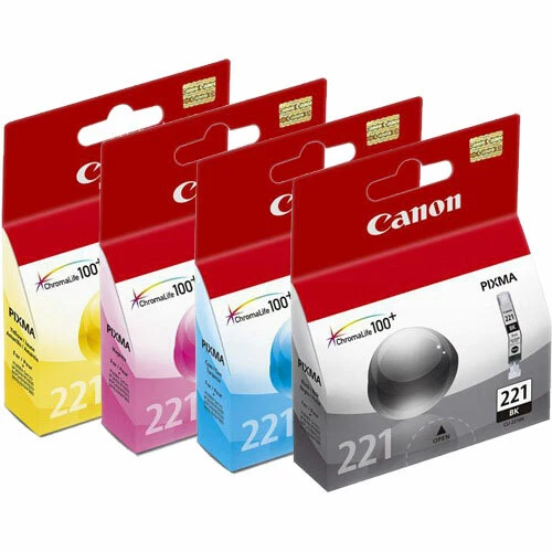 Canon PIXMA MP540 (CLI-221) Standard Yield Ink Cartridge Set - Image 1 of 4