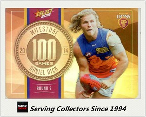 2015 AFL Champions Milestone Holofoil Card MG9 Daniel Rich (Brisbane)