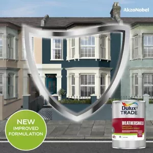 Dulux Trade Weathershield Smooth Masonry 5L Standard Colours Improved Formulatio - Picture 1 of 10