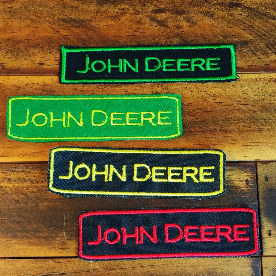 John Deere Patch Iron-On Tag Logo Applique Embroidered Transport - Image 1 of 1