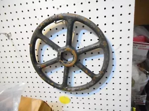 12 INCH 6 SPOKE VALVE HANDLE 1 5/8 HEX CENTER HOLE CHATT TN OPEN ARROW - Picture 1 of 2