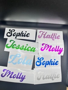 Custom Glitter Personalised Word/Name Cut Vinyl Decal Stickers - Picture 1 of 19