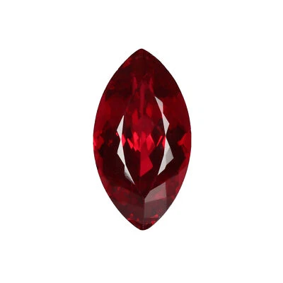 Sri Lanka Red Color Ruby Marquise Shape 21 Carat Imitation Created Gemstone - Image 1 of 4