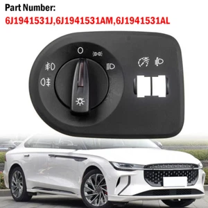 6J1941531AL For 2008-2015 Seat Ibiza 1Pc Headlight Switch w/ Fog Light Fit Black - Picture 1 of 6