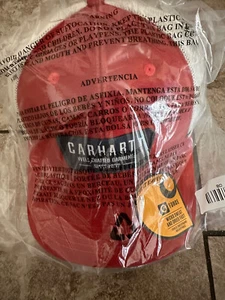 NWT Carhartt Canvas Mesh-Back Crafted Patch Snapback Trucker Cap Hat Chili 5452 - Picture 1 of 3