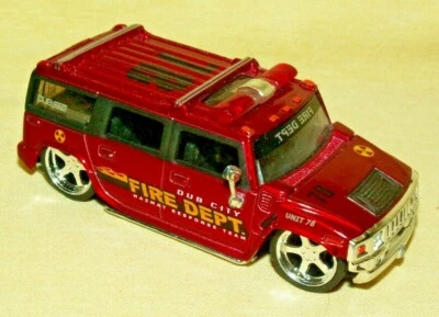 HUMMER 2003 H2 JADA FIRE DEPT HAZMAT RESPONSE TEAM 78 10890-9 1:64 DUB CITY* - Image 1 of 4