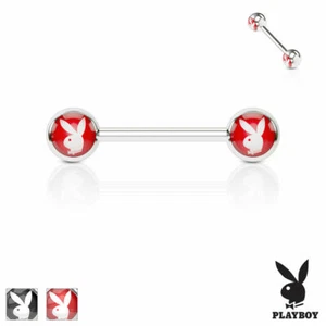 Piercing capezzolo originale logo Playboy palla coniglio coniglio piercing capezzolo - Foto 1 di 3