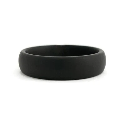 Men's Matte Black DLC Wedding Band Ring Tungsten Carbide, Size 12, 6 mm - Image 1 of 4