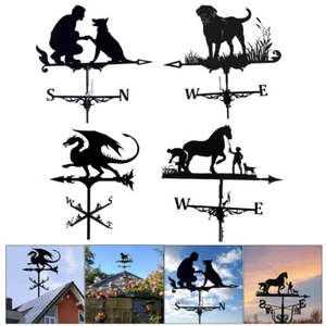 Weather Vane Yard Roof Outdoor Metal Weathervane Cupolas Durable Scene Decor - Picture 1 of 36