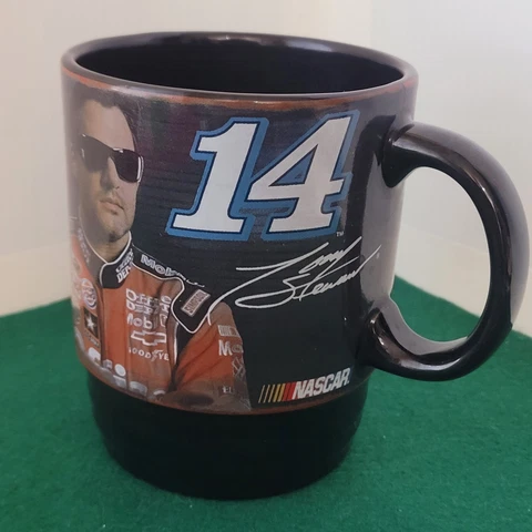 NASCAR Tony Stewart Coffee Mug Cup #14 Mobile Office Depot Black New 2011 Cover