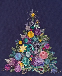 Kit Punto de Cruz "Árbol de Navidad", tamaño 7,5x8,7 pulgadas (19,0x22,0 cm) - Imagen 1 de 7
