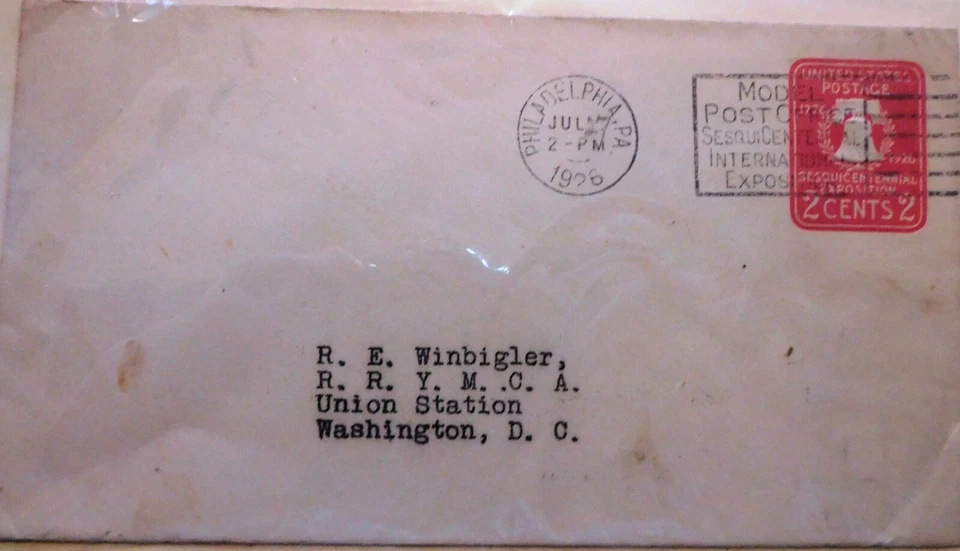 1926 Sesqui-centennial Exhit Model PO Cancel - Image 1 of 1