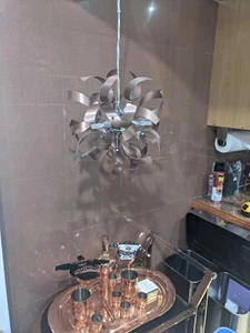 Quoizel Ribbons 3 Light Pendant Light 13" Satin Copper Rose Gold Mini Chandelier - Picture 1 of 11