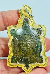 Turtle Coin Phra LP Liew Amulet Magic Lucky Pendant Phaya Tao Roon plodnee 2540 - Picture 1 of 11