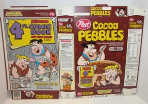 1990's Post Cocoa Pebbles Cereal Box, 4 Ft Comic Book, Mint Unassembled Box Flat - Picture 1 of 1