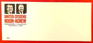 4 ea United Citizens Nixon-Agnew Envelope Headquarters Willard Hotel Washington - Picture 1 of 4