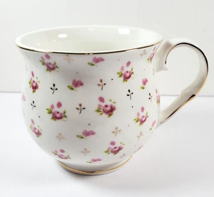 Taza de café/té Grace's Teaware rosa Rosebud olla vientre delicado borde dorado 12 oz - Imagen 1 de 6