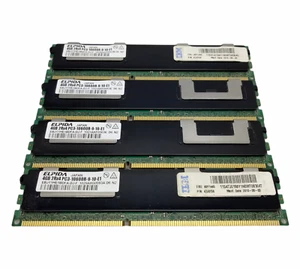 Lot of 4 Elpida 4GB PC3-10600R Server Memory RAM EBJ41HE4BDFA-DJ-F (16GB Kit) - Picture 1 of 3
