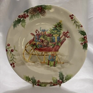 Pier 1 Winter Wonders Single Salatteller, Weihnachtsteller, Schlitten und Geschenke - Bild 1 von 6