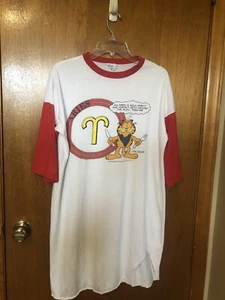 Vintage Garfield 1978 Aries Zodiac Single Stitch Sleep  T-Shirt USA Made - Picture 1 of 9
