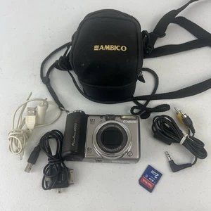 Canon PowerShot A650 IS 12.1MP Digital Camera Silver & Black Fully Working - Picture 1 of 6