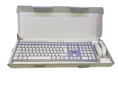 CHERRY DW 9100 SLIM keyboard Mouse Wireless + Bluetooth QWERTZ UK Silver - Image 1 of 4
