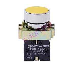10 PIEZAS Nuevos Interruptores de Botón Chint NP2-BA51 Amarillo SIN Marca - Imagen 1 de 3