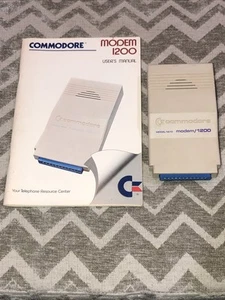 VINTAGE COMMODORE MODEM 1200 FOR COMMODORE 64 & 128 MODEL 1670 w/ MANUAL - Photo 1/4