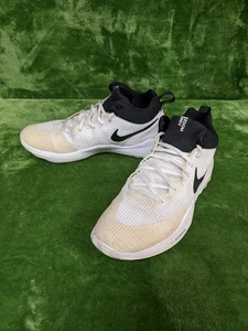 Nike Zoom Rev Basketball Shoes White Black Lace Up Mid Sneakers Men's Size 10.5 - Picture 1 of 12