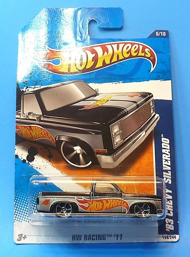 Hot Wheels negro 83 Chevy Silverado Walmart exclusivo 2011 carreras muy buen estado 1/64 Foto 1 de 4