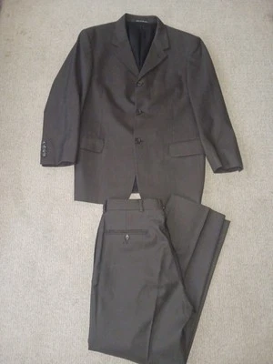 Pierre Cardin Men wool 2 Piece Suit 40S Jacket 33x30 Dress Pants Dark Grey  - Image 1 of 4