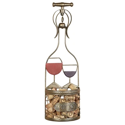 Charmoso Suporte de Cortiça Vinho - Metal - Bronze, Vermelho, Roxo - Decoração de Parede para Kitc... - Imagem 1 de 4