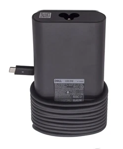 Adaptador de CA original Dell 130W USB-C 20V 6.5A tipo C cargador de CA unidad de fuente de alimentación - Imagen 1 de 4