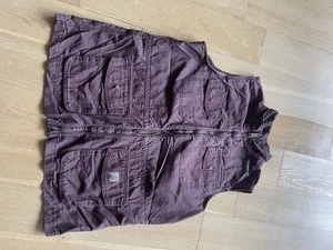 Carhartt PURPLE Canvas Vintage bodywarmer Gilet Vest Body Warmer XL Used - Picture 1 of 4