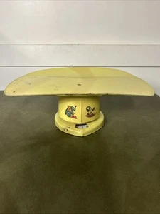Vintage Rexall 1950s Metal Baby Scale Yellow 24 Lb Original Box Baby Room Decor - Picture 1 of 6