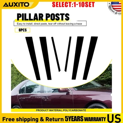 Juego de cubierta de poste de pilar de ventana negro brillante para Lexus LS430 2001-2006 6-60X Foto 1 de 4