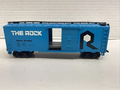 Bachmann HO Scale "THE ROCK" Blue Box car #57025 - Image 1 of 4
