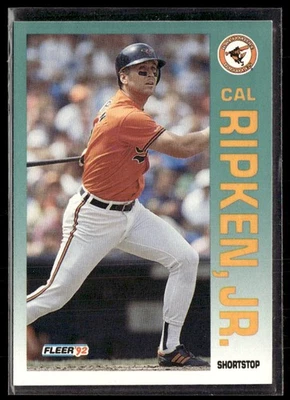 1992 Fleer #26 Cal Ripken, Jr. Orioles Baseball Card 3001N - Image 1 of 2
