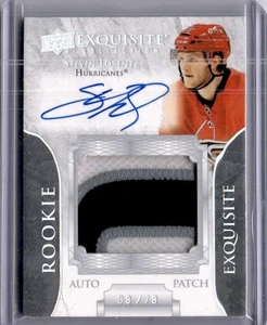Steven Lorentz EC-SL Rookie Patch Auto /78 2020-21 Exquisite Hurricanes RC - Picture 1 of 2