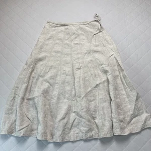 Falda Talbots Mujer’s 2 Lino Irlandés Aline Coastal Ligera Tostada - Imagen 1 de 7