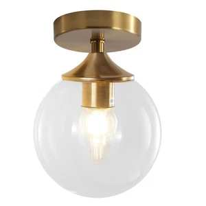 Lighting Brushed Gold Flush Mount Ceiling Light Small Hallway Light Fixtures ... - Picture 1 of 7