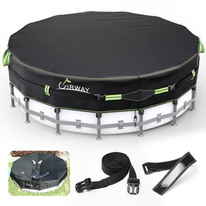 UIRWAY 10 Fuß runde Poolabdeckung für oberirdische Pools strapazierfähig 500D Solar - Bild 1 von 3