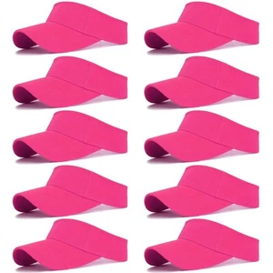 10pcs Kids Sun Visor Hats Adjustable Athletic Sports UV Protection Ages 6-12 - Picture 1 of 6