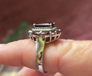 5.20 Ct Natural Garnet & Diamond  Ring 925 Sterling Silver Size 8 - Picture 1 of 7