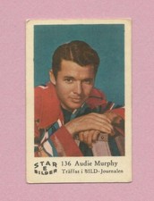 1963 Dutch Gum Card Star Bilder E #136 Audie Murphy